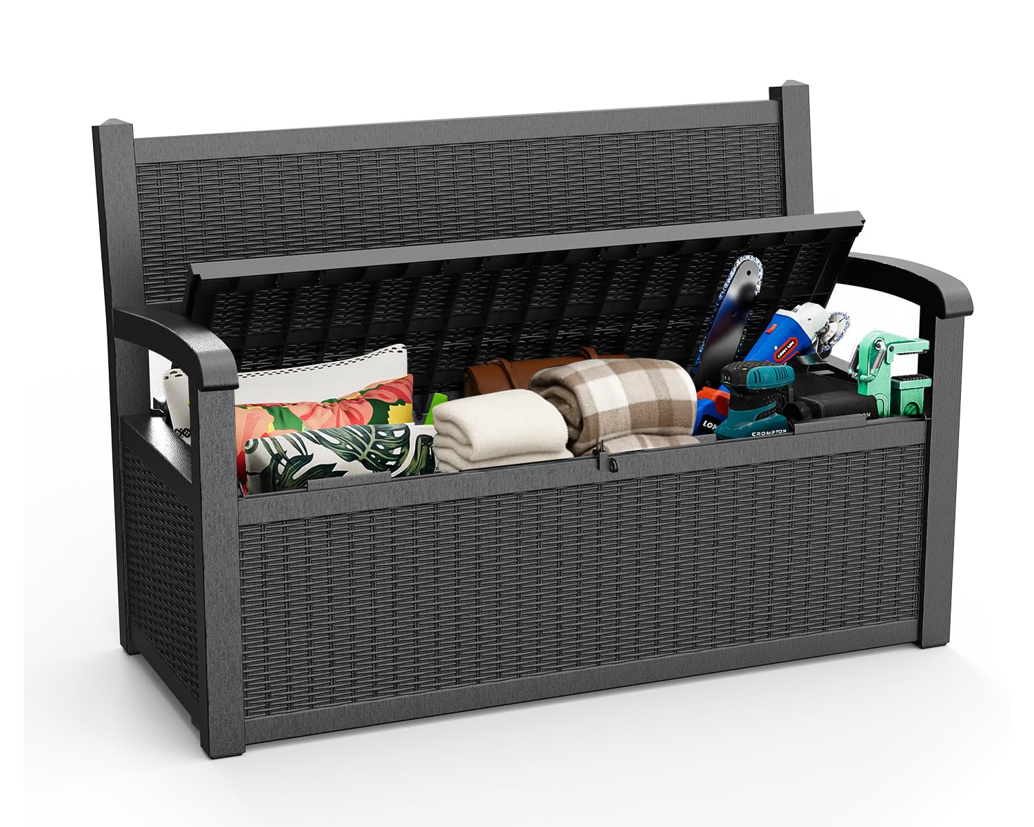 Outdoor Furniture With Storage For Cushions - 80 Gallon Outdoor Storage Bench Deck