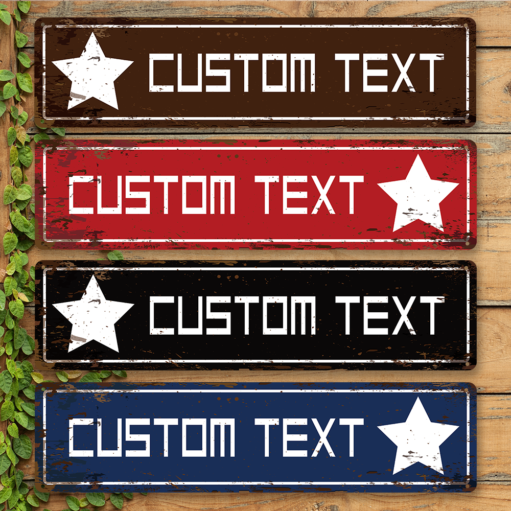 Outdoor Furniture Decor - 1pc Personalized Custom Metal Street Sign