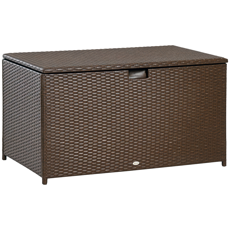 Outdoor Furniture With Storage For Cushions - 113 Gallon Outdoor Storage Box, Rattan