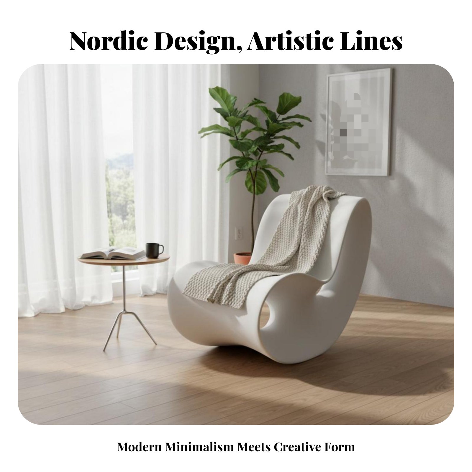 Outdoor Furniture Upholstery - Sled Base Rocking Chair Nordic Design