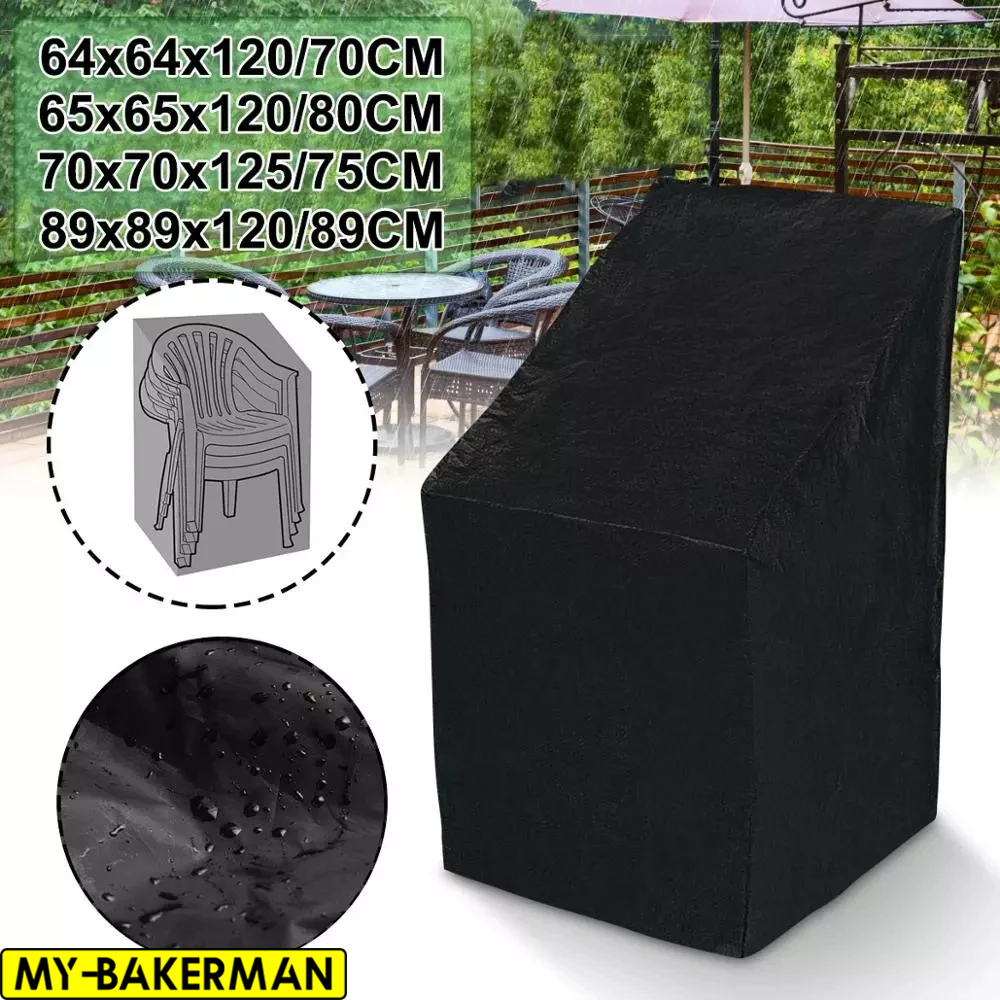 Outdoor Furniture Fabric Waterproof - 6 Size Black Outdoor Waterproof Cover