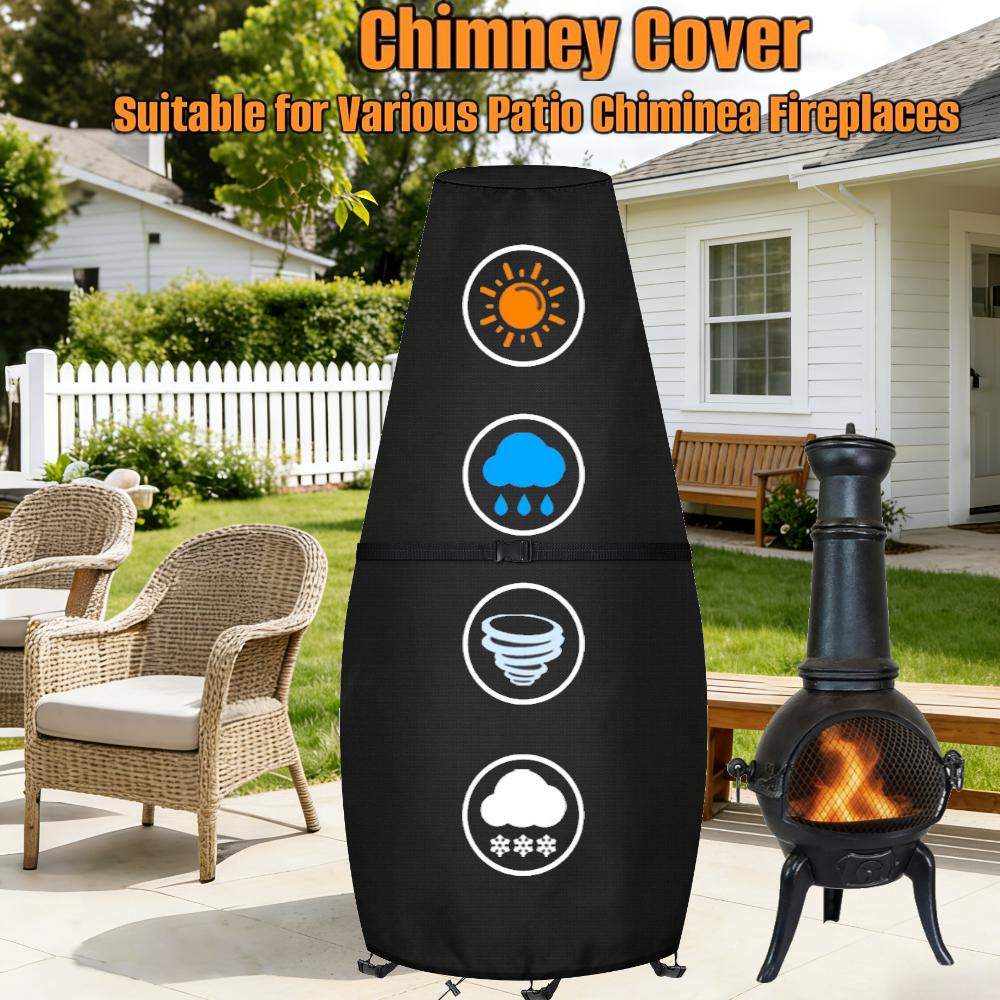 Outdoor Furniture With Covers - 210D Oxford Cloth Waterproof Chiminea Cover