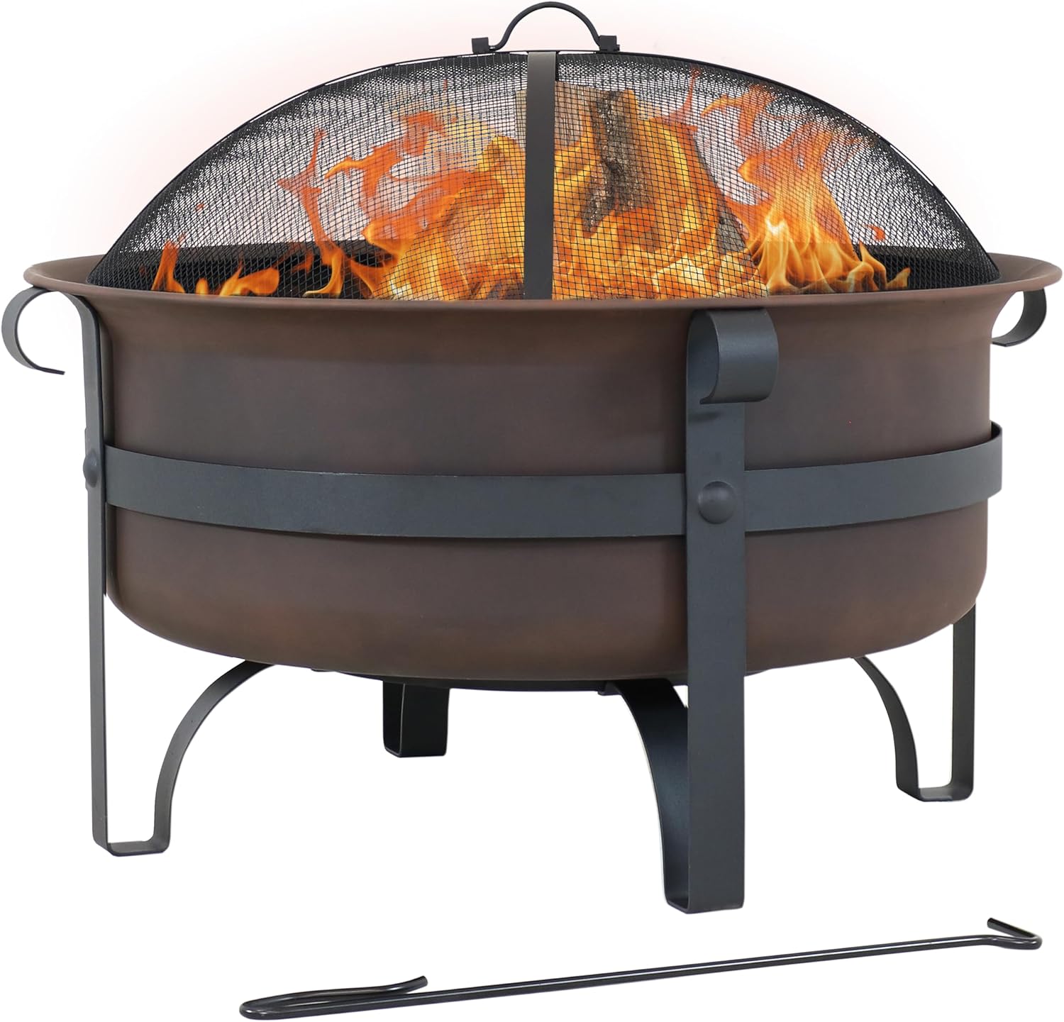 Fire Pit Bowl - Sunnydaze 29 Inch Cauldron Wood Burning