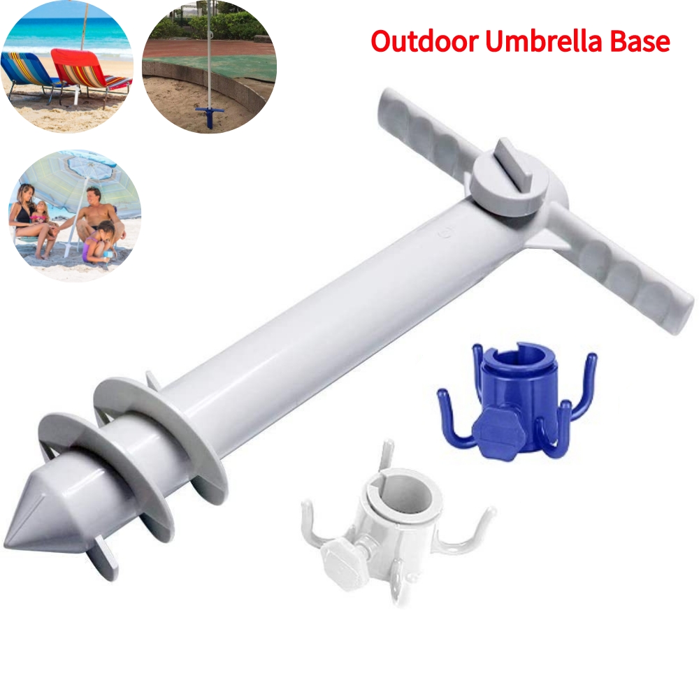 Outdoor Furniture Umbrella - 3/5 Spin Beach Umbrella Stand with