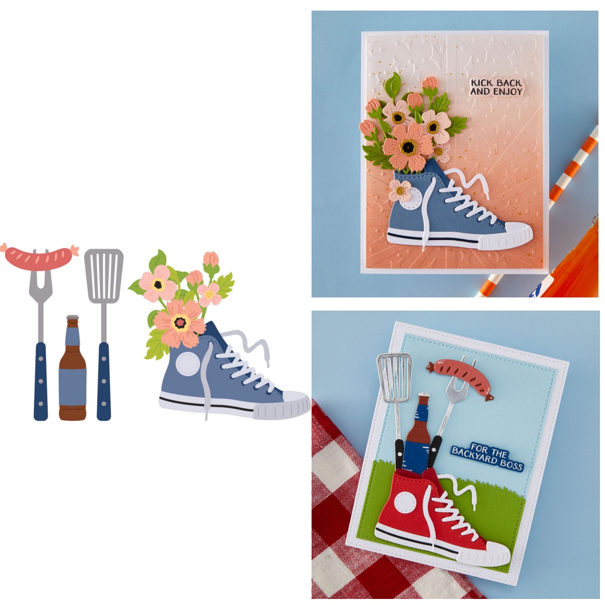 Outdoor Furniture Umbrella - Outdoor Sports Classic Kicks Shoes Hat