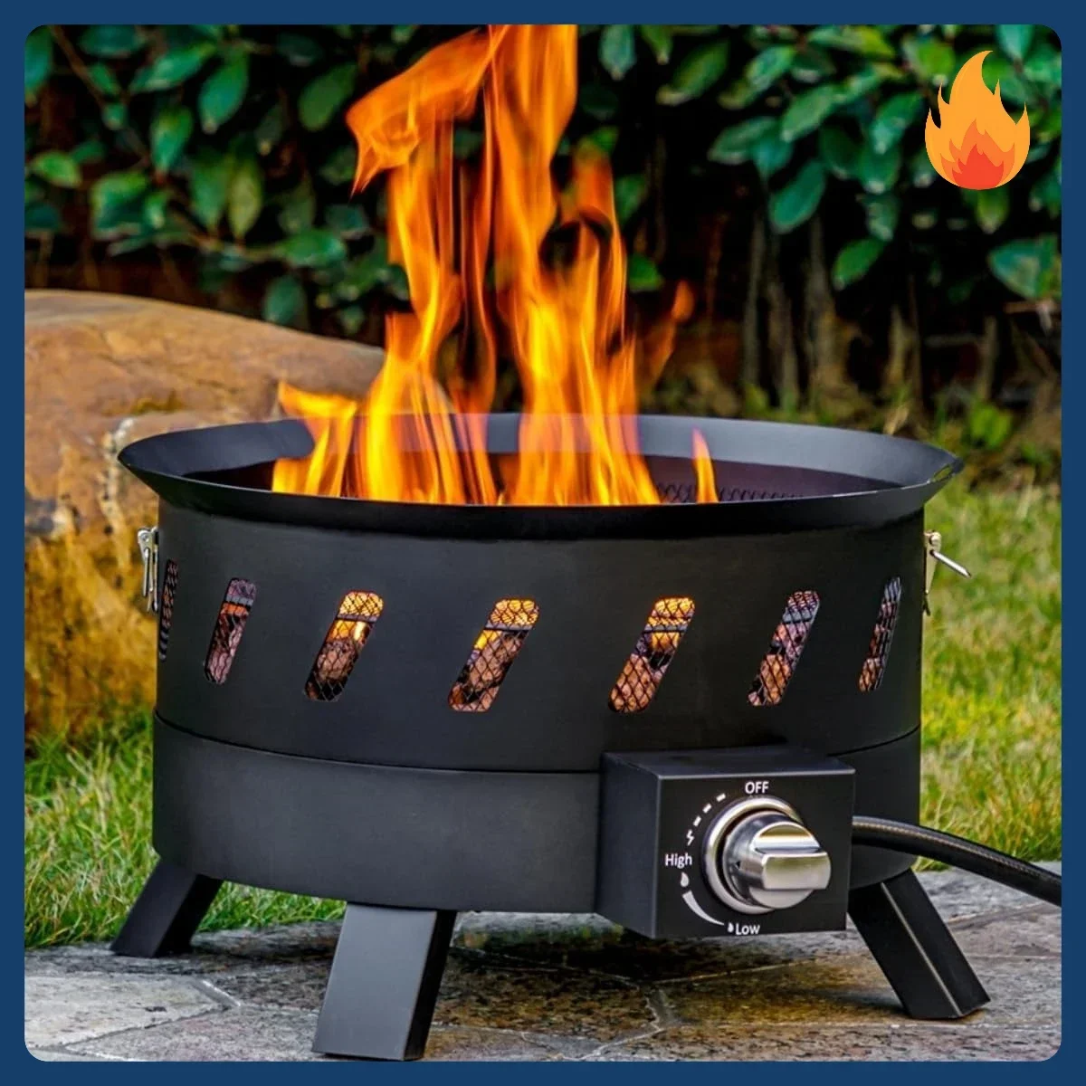 Fire Pit Bowl - [Discounted Price!]17.3 inch Portable Propane Fire