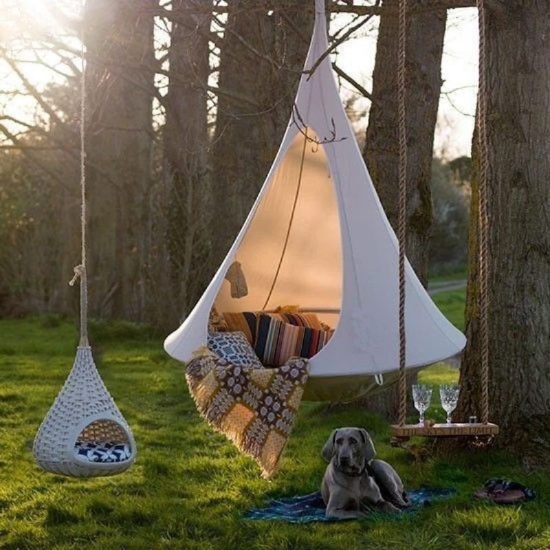 Outdoor Furniture Rocking Chair - Children Swing Outdoor Garden Camp Hammock