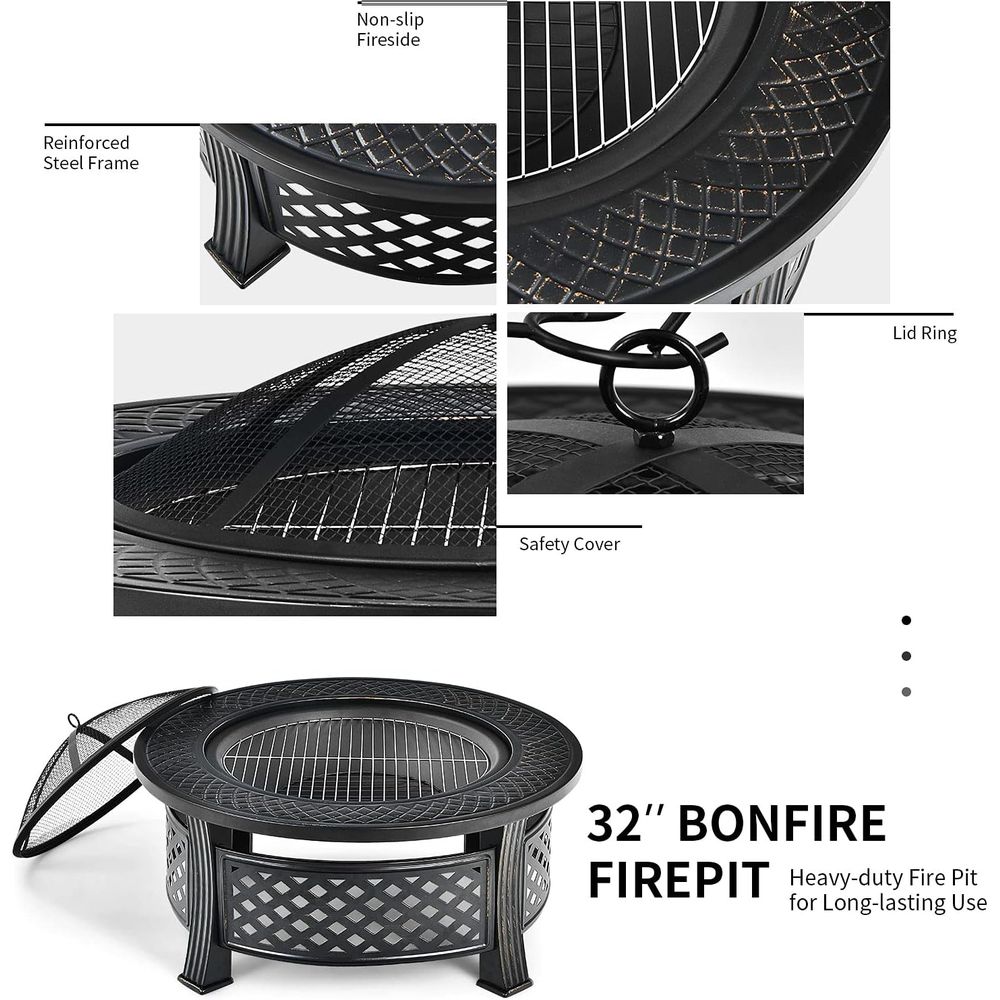 32-inch Outdoor Wood-Burning F - Fire Pit Bowl recensie en prijs