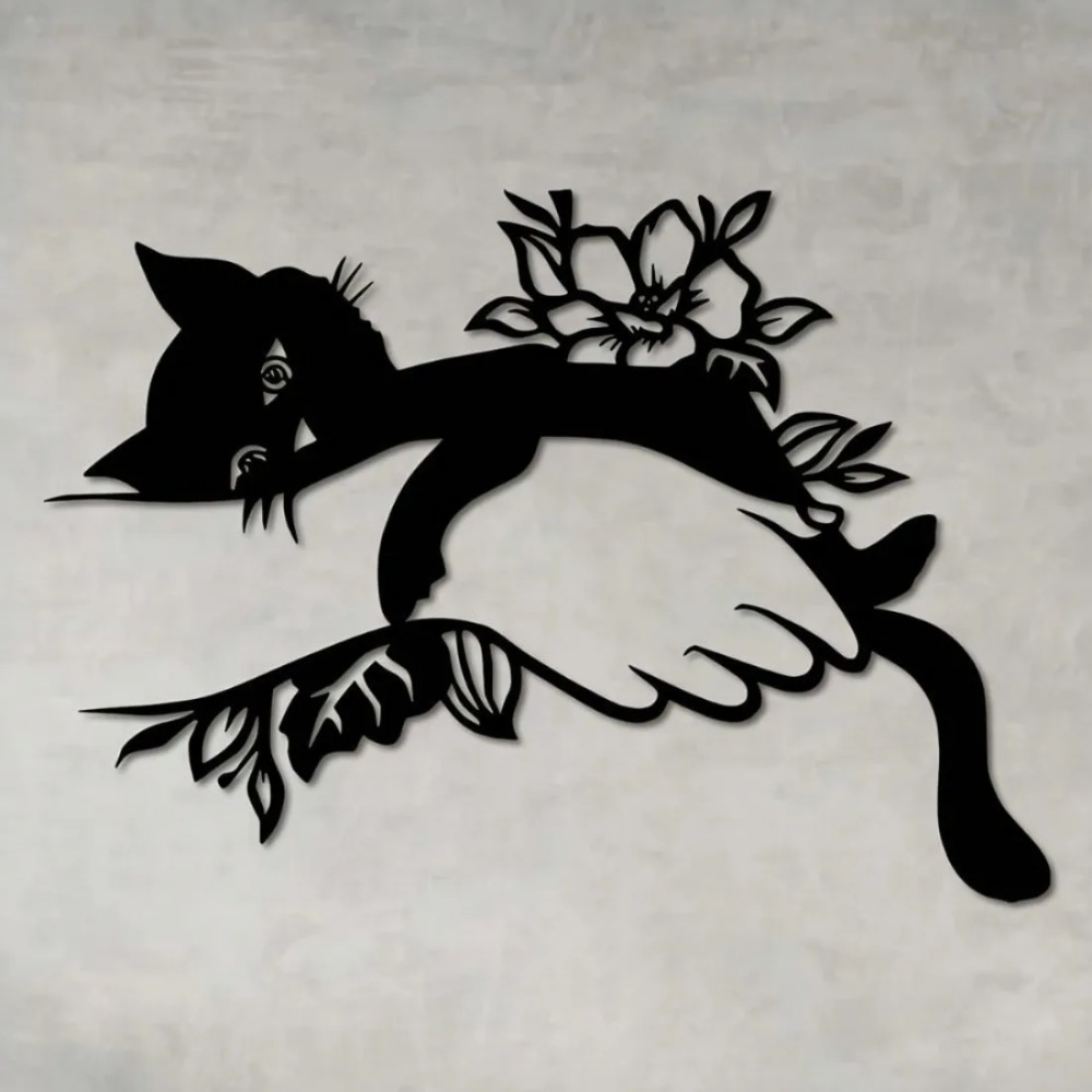 Art Deco Cat Wall Decor, Metal - Outdoor Furniture Decor recensie en prijs