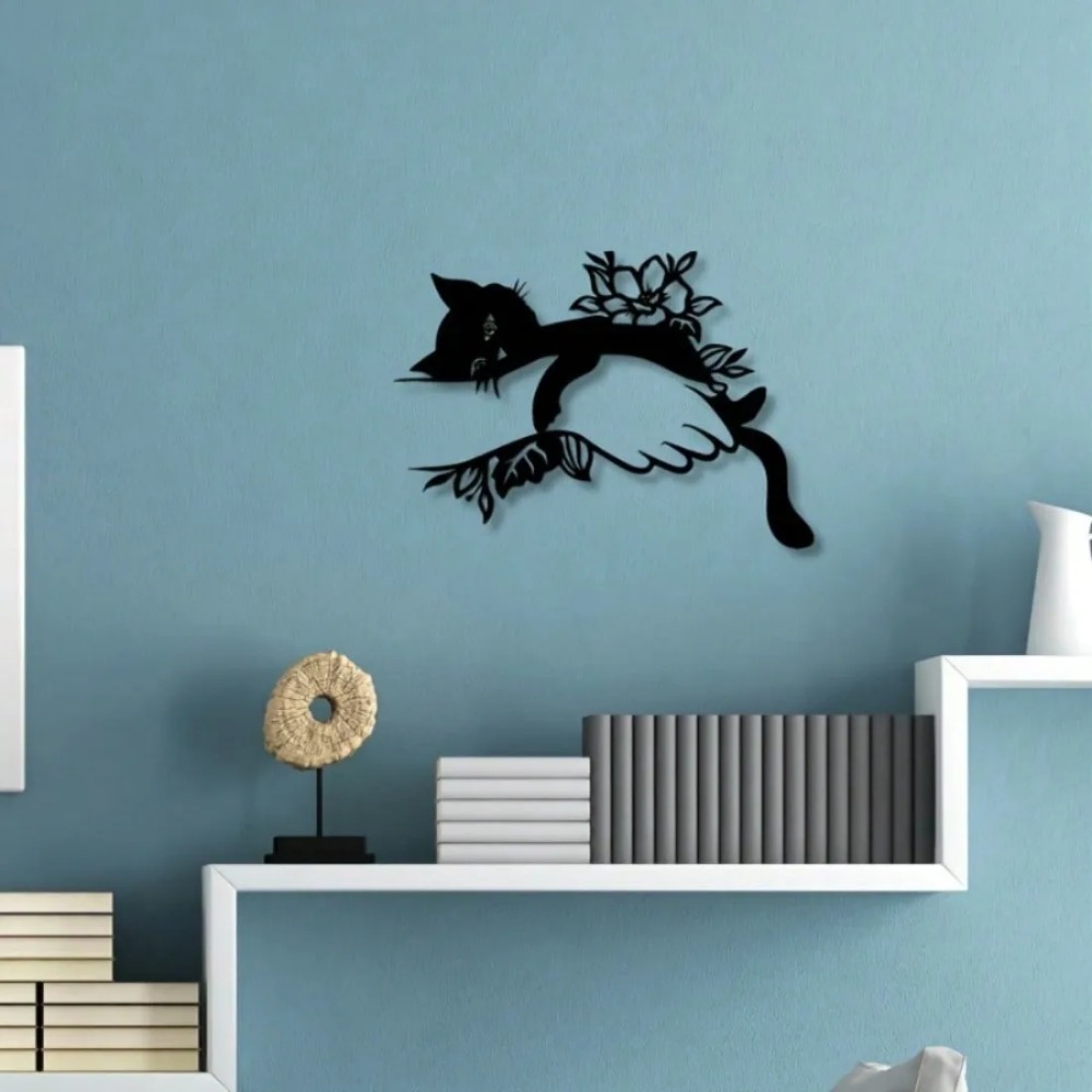Art Deco Cat Wall Decor, Metal - Outdoor Furniture Decor recensie en prijs