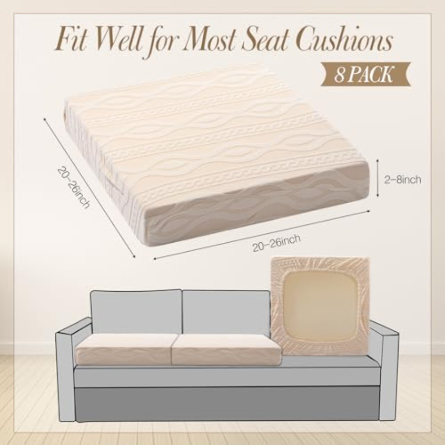 8Pcs Stretch Patio Cushion Cov - Outdoor Furniture With Covers recensie en prijs