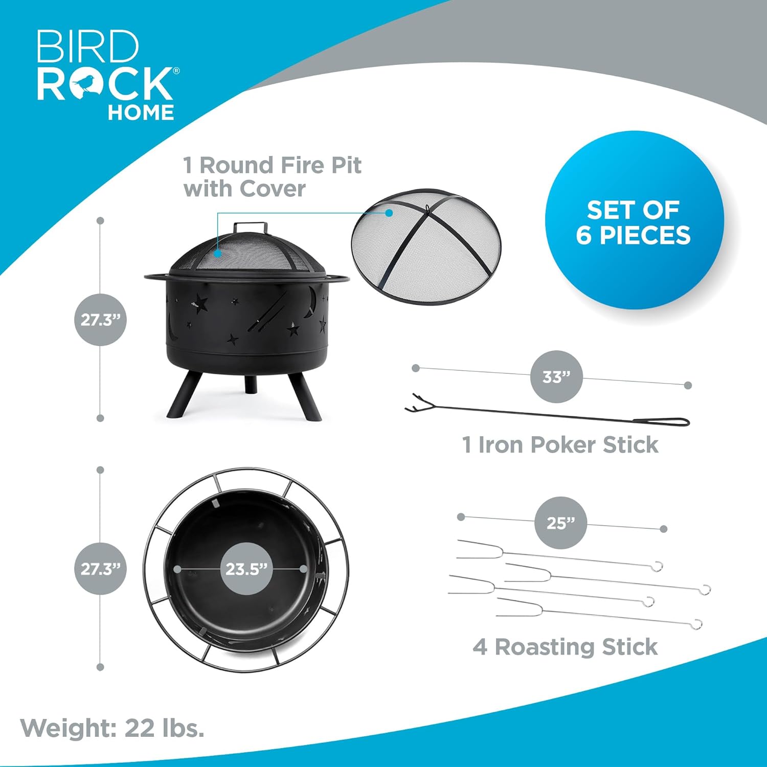 30″ Round Wood-Burning Fire Pi - Fire Pit Bowl recensie en prijs
