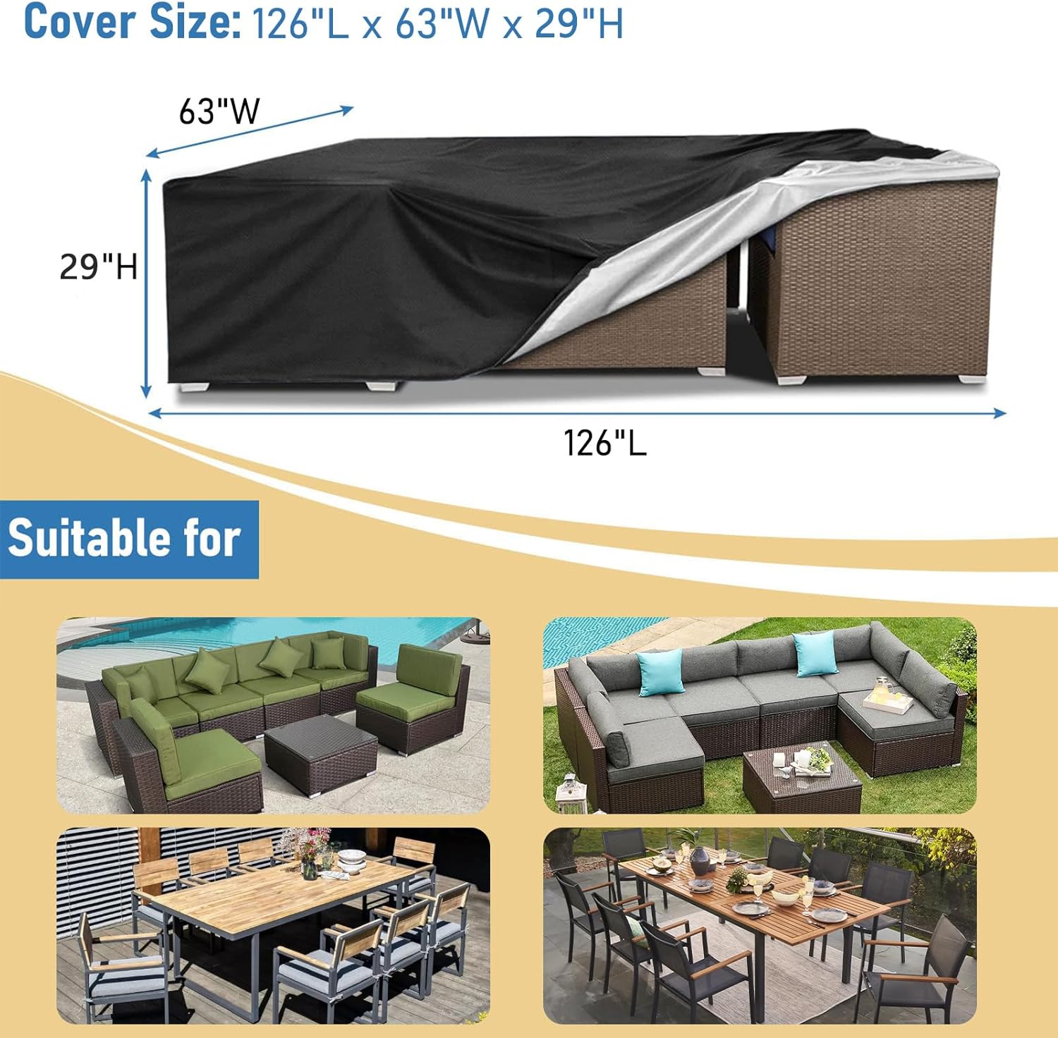 Heavy Duty Waterproof Patio Fu - Outdoor Furniture Heavy recensie en prijs