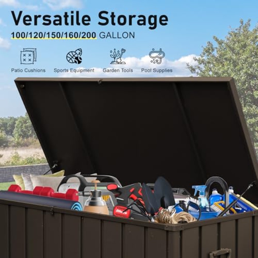 160 Gallon Deck Box Outdoor St - Outdoor Furniture With Storage For Cushions recensie en prijs
