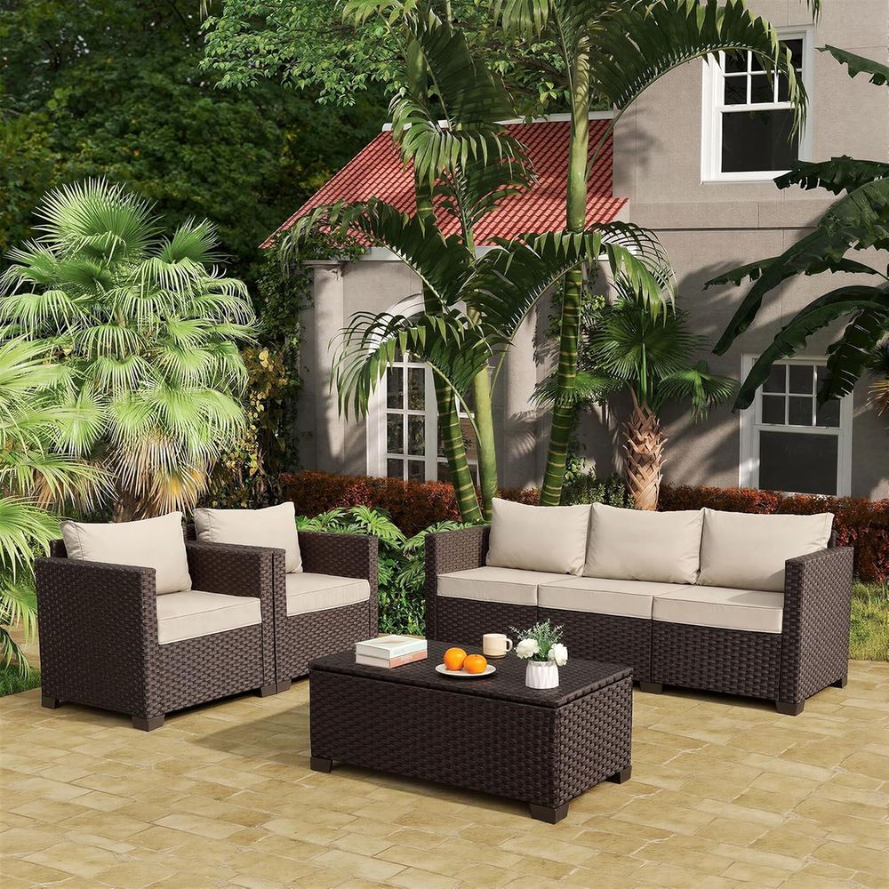 4-Piece Outdoor Patio Furnitur - Outdoor Furniture With Storage For Cushions recensie en prijs