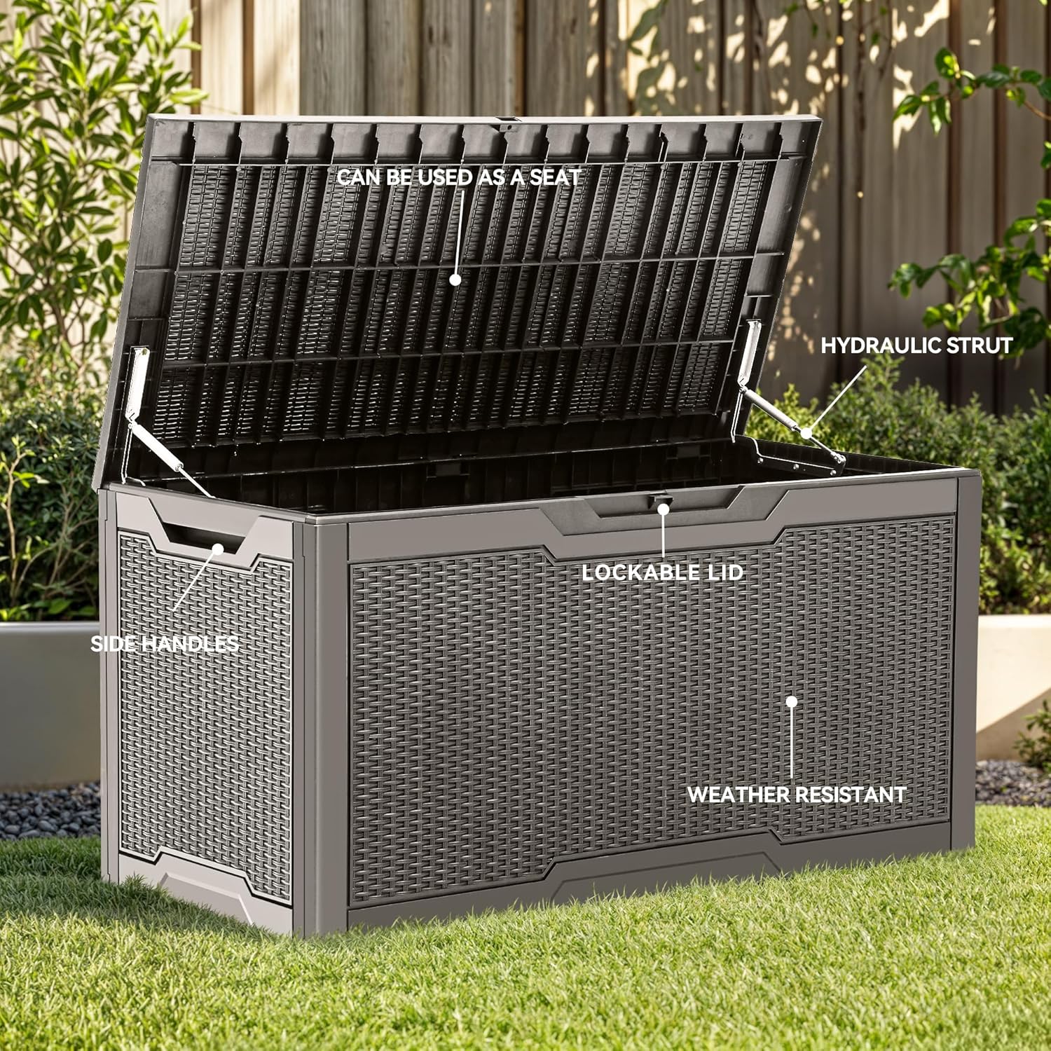 100 Gallon Large Deck Box, Out - Outdoor Furniture With Storage For Cushions recensie en prijs