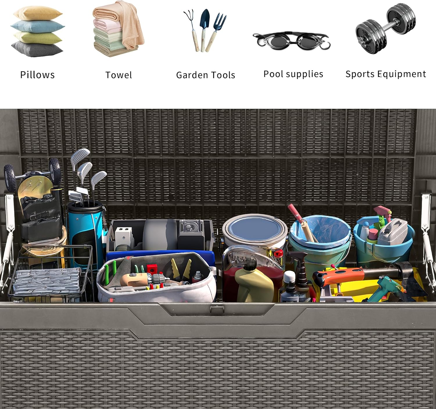 100 Gallon Large Deck Box, Out - Outdoor Furniture With Storage For Cushions recensie en prijs