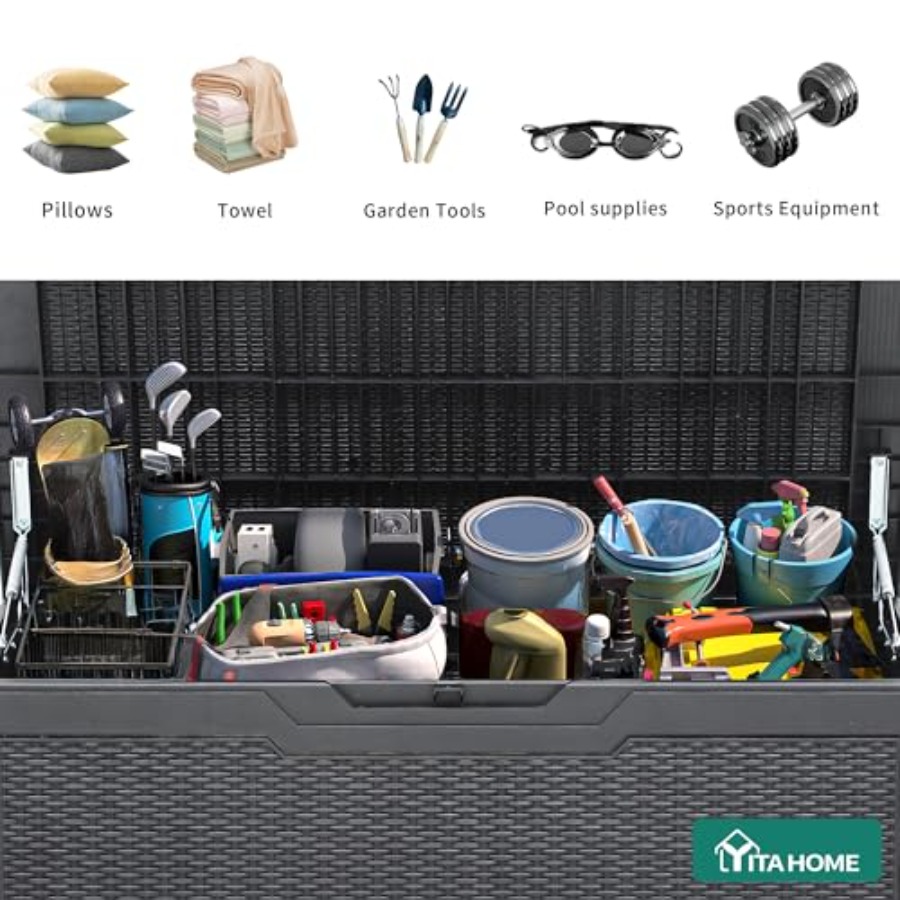 100 Gallon Large Deck Box, Out - Outdoor Furniture With Storage For Cushions recensie en prijs