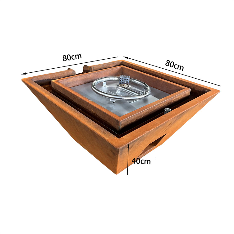 Corten Steel Gas Fire Pit Outd - Fire Pit Bowl recensie en prijs