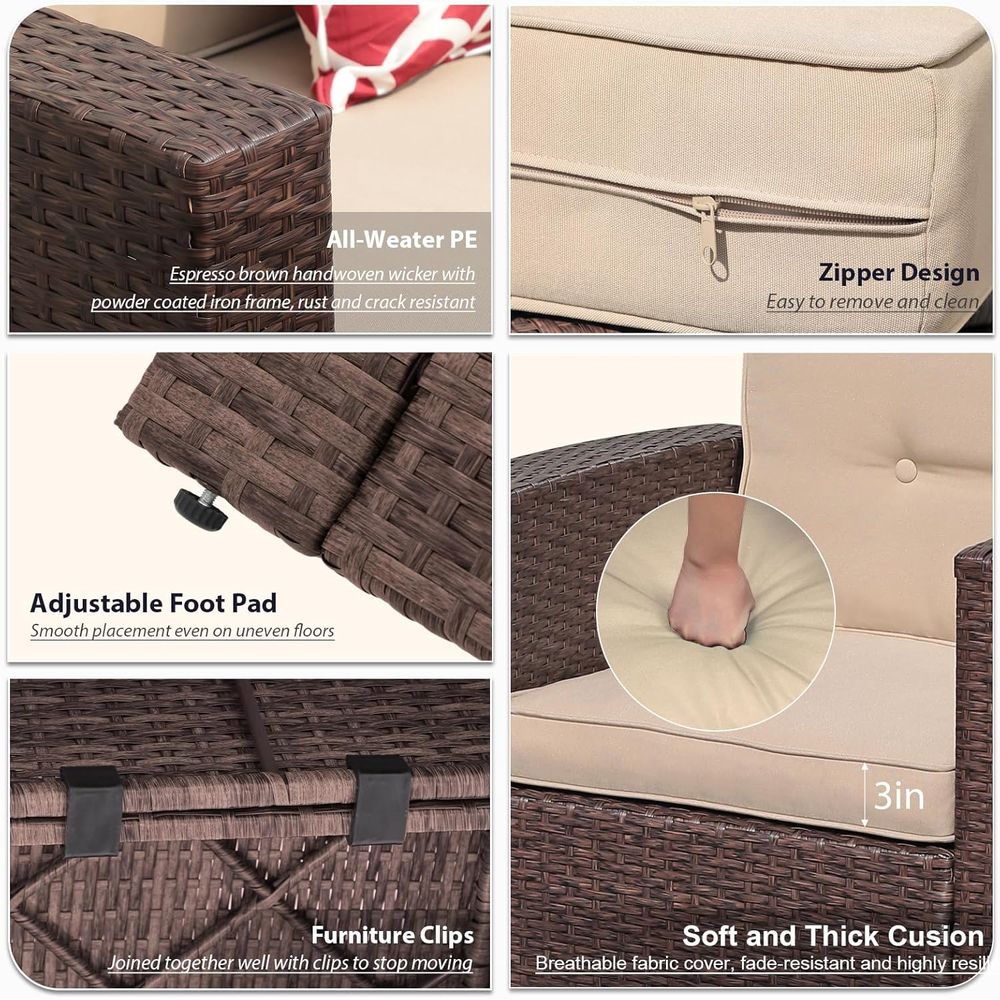 8-Piece Outdoor Patio Furnitur - Outdoor Furniture With Storage For Cushions recensie en prijs