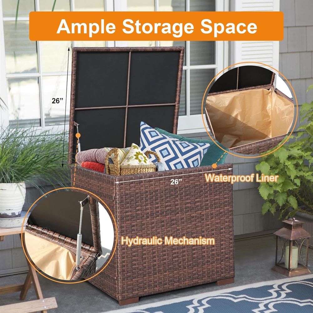 8-Piece Outdoor Patio Furnitur - Outdoor Furniture With Storage For Cushions recensie en prijs