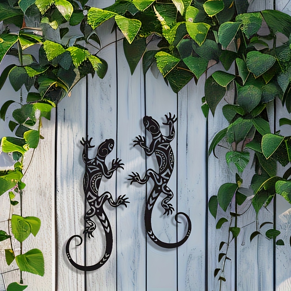 2Pcs Wrought Iron Gecko Wall A - Outdoor Furniture Decor recensie en prijs