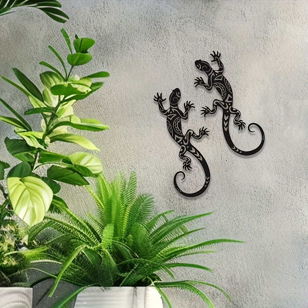 2Pcs Wrought Iron Gecko Wall A - Outdoor Furniture Decor recensie en prijs
