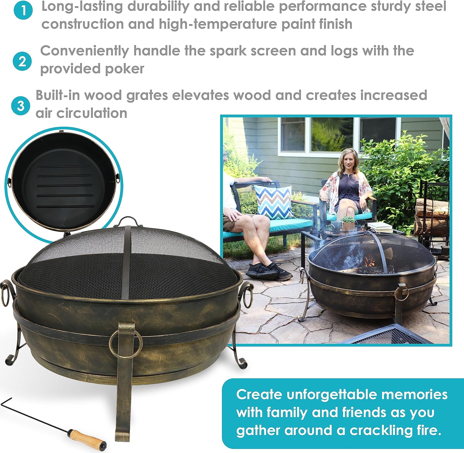 34-Inch Cauldron Style Outdoor - Fire Pit Bowl recensie en prijs