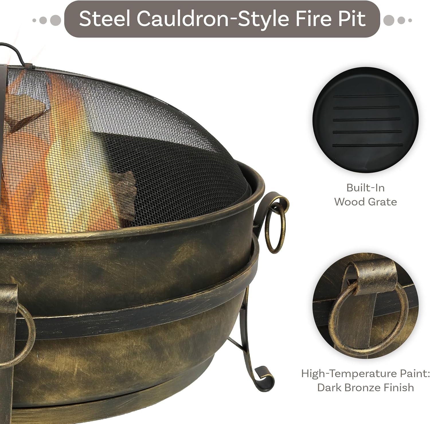 34-Inch Cauldron Style Outdoor - Fire Pit Bowl recensie en prijs