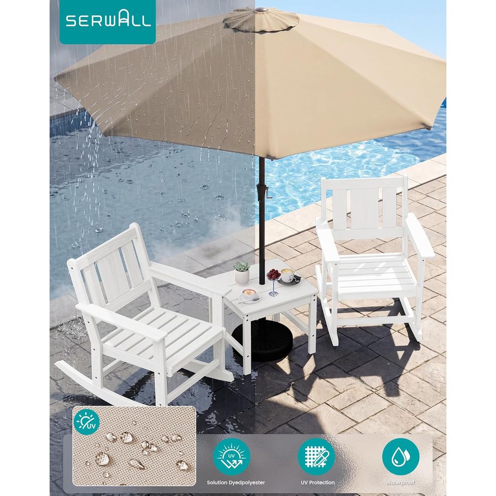 2-Piece Outdoor Rocking Chairs - Outdoor Furniture Umbrella recensie en prijs