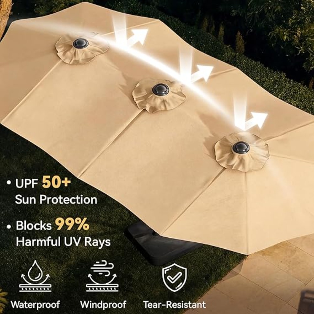 15ft Patio Umbrella with Base  - Outdoor Furniture Umbrella recensie en prijs