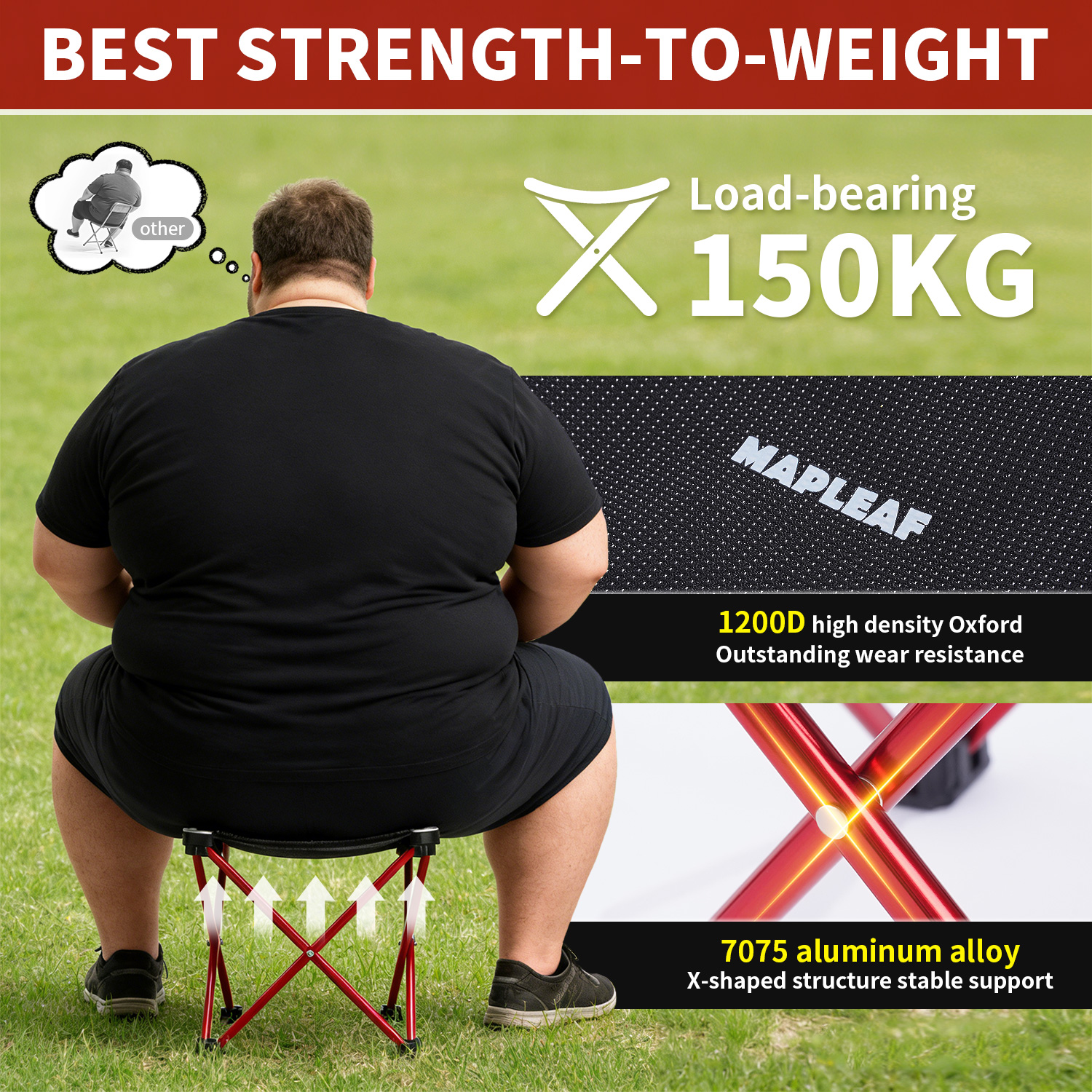 MAPLEAF Portable Folding Stool - Outdoor Furniture Rocking Chair recensie en prijs