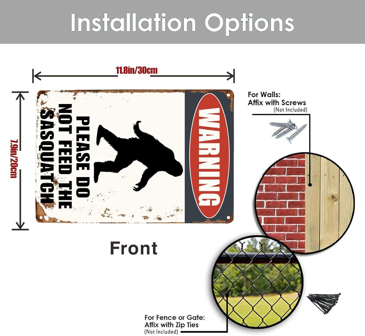 Vintage Decor Metal Sign Warni - Outdoor Furniture Decor recensie en prijs