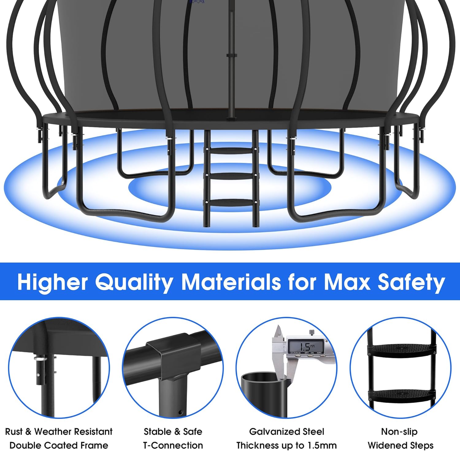 Large Outdoor Trampoline with  - Outdoor Furniture Heavy recensie en prijs