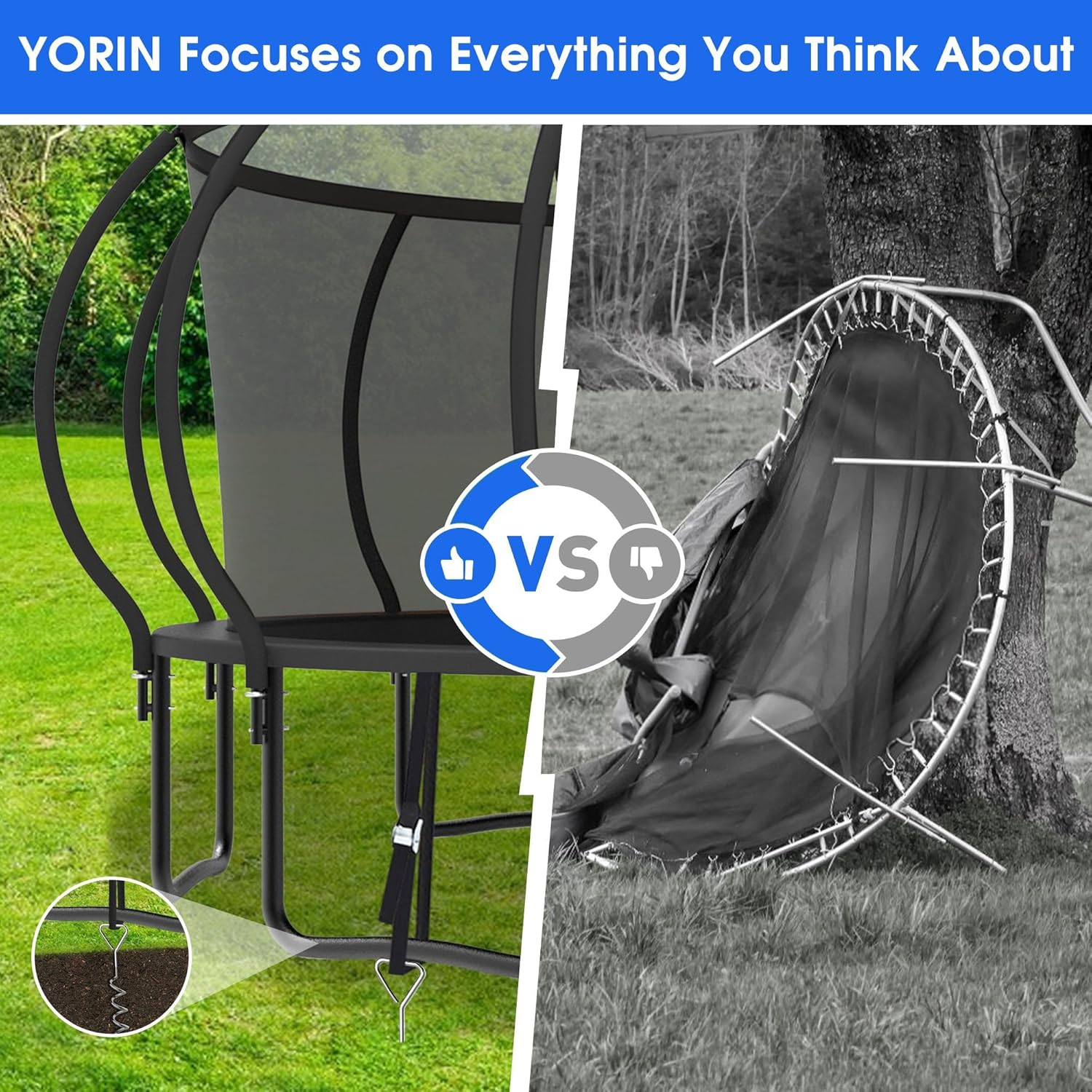 Large Outdoor Trampoline with  - Outdoor Furniture Heavy recensie en prijs