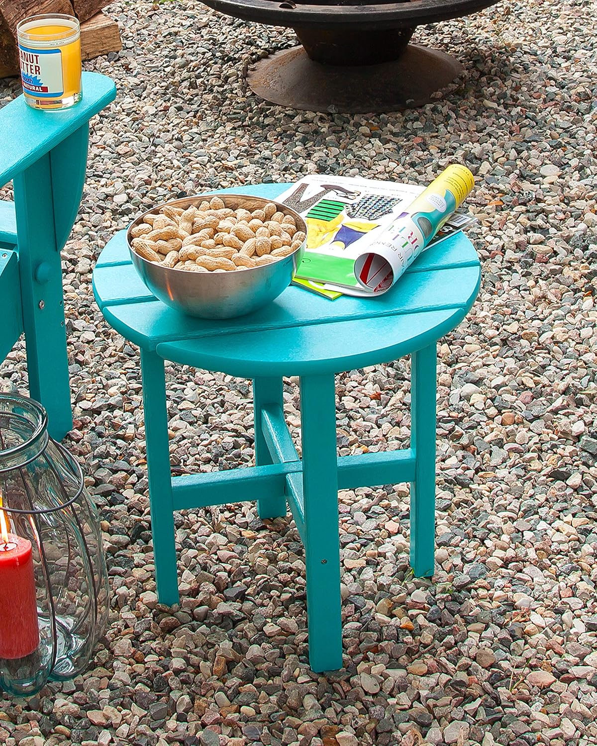Round Side Table, 18 Inch, Out - Outdoor Furniture Recycled Plastic recensie en prijs