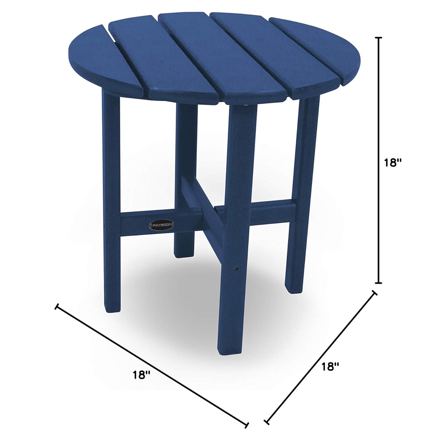 Round Side Table, 18 Inch, Out - Outdoor Furniture Recycled Plastic recensie en prijs