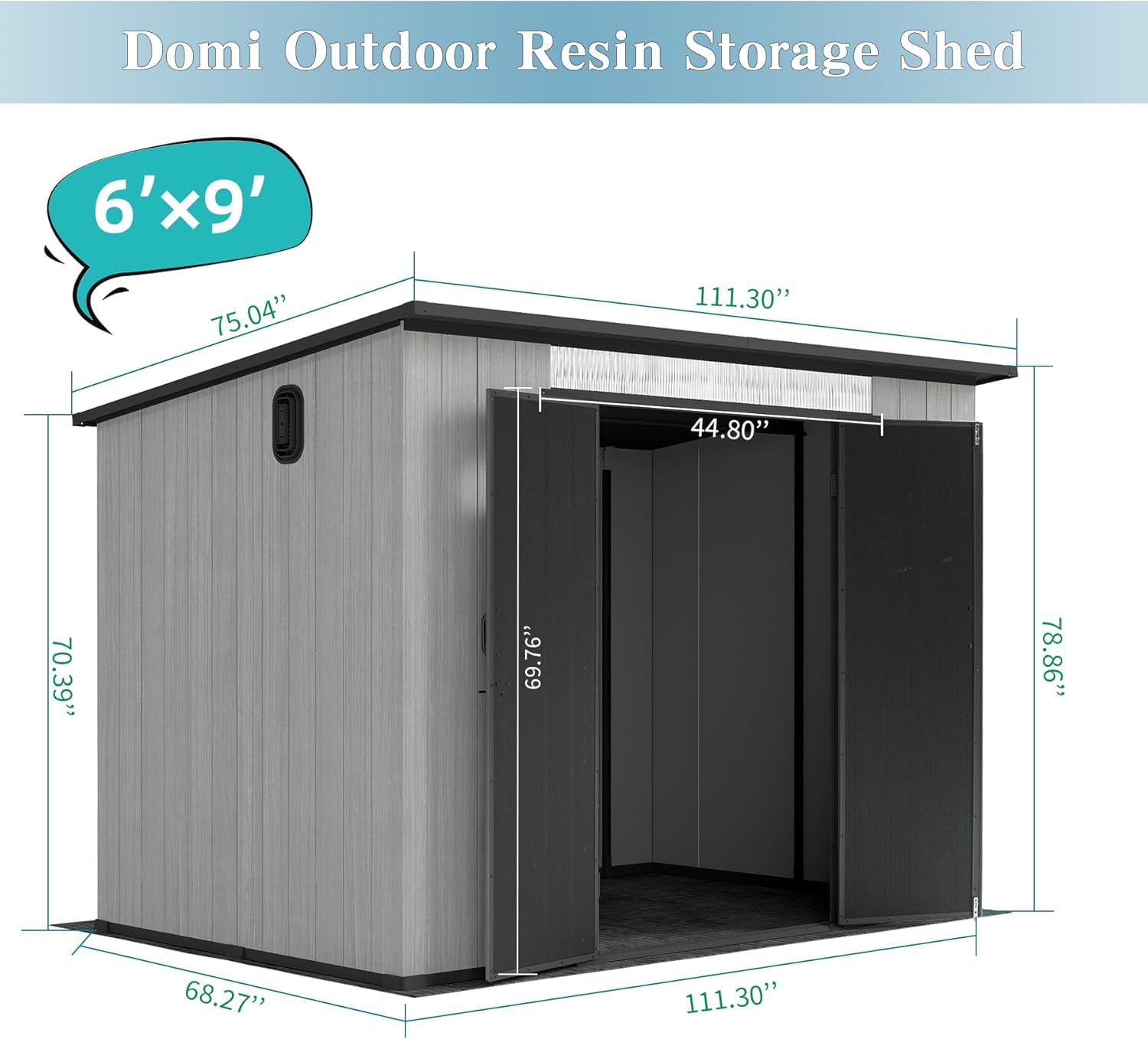 Domi 6x9FT Resin Outdoor Stora - Outdoor Furniture Heavy recensie en prijs