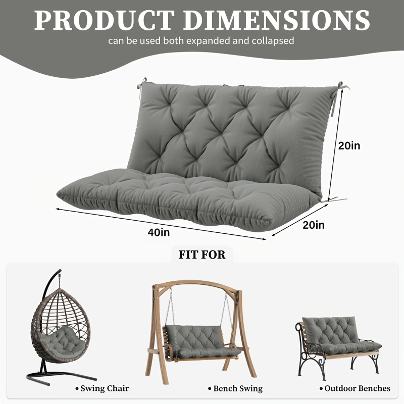 150x100cm Backrest Porch Swing - Outdoor Furniture Upholstery recensie en prijs