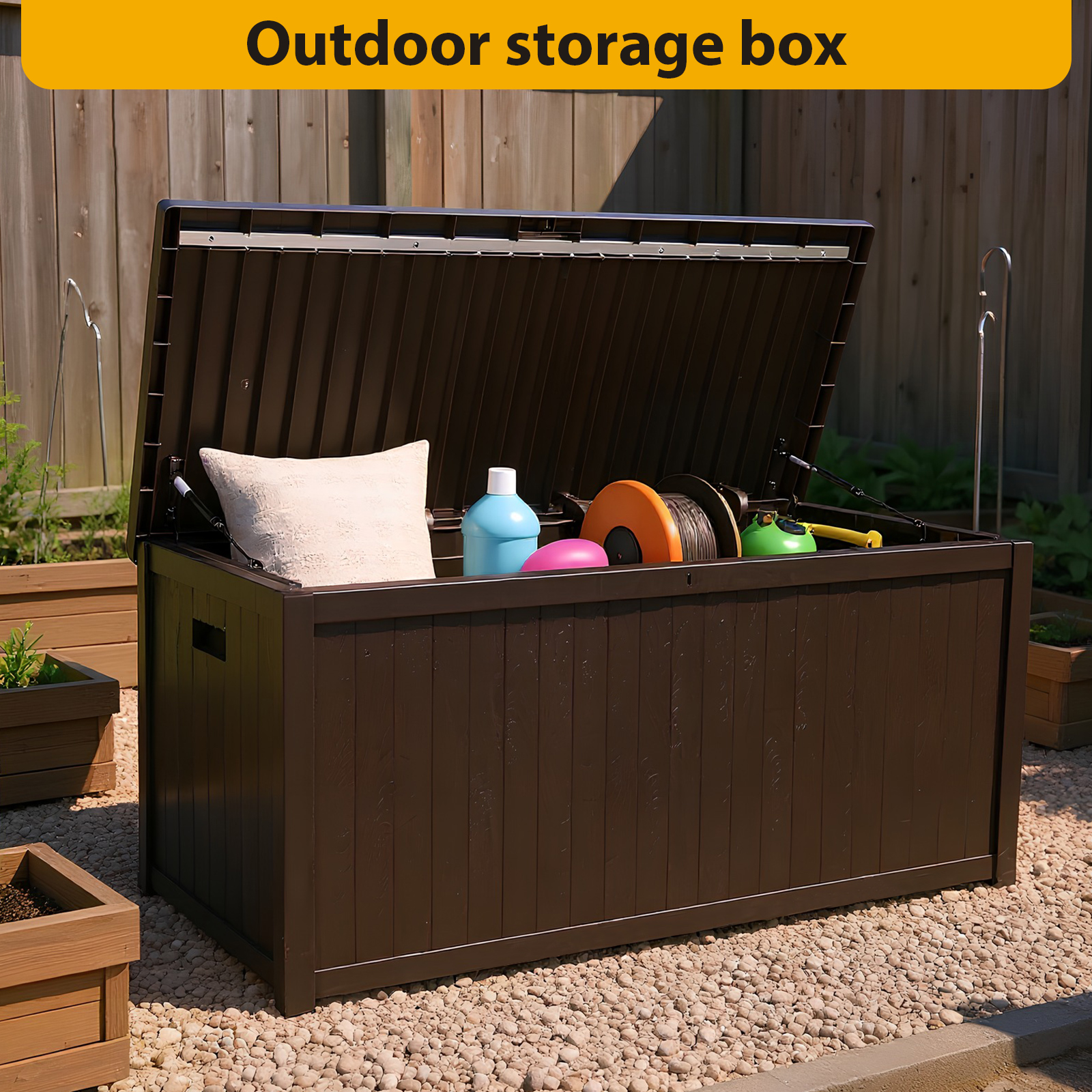 Large Garden Chest Lockable Or - Outdoor Furniture With Storage For Cushions recensie en prijs