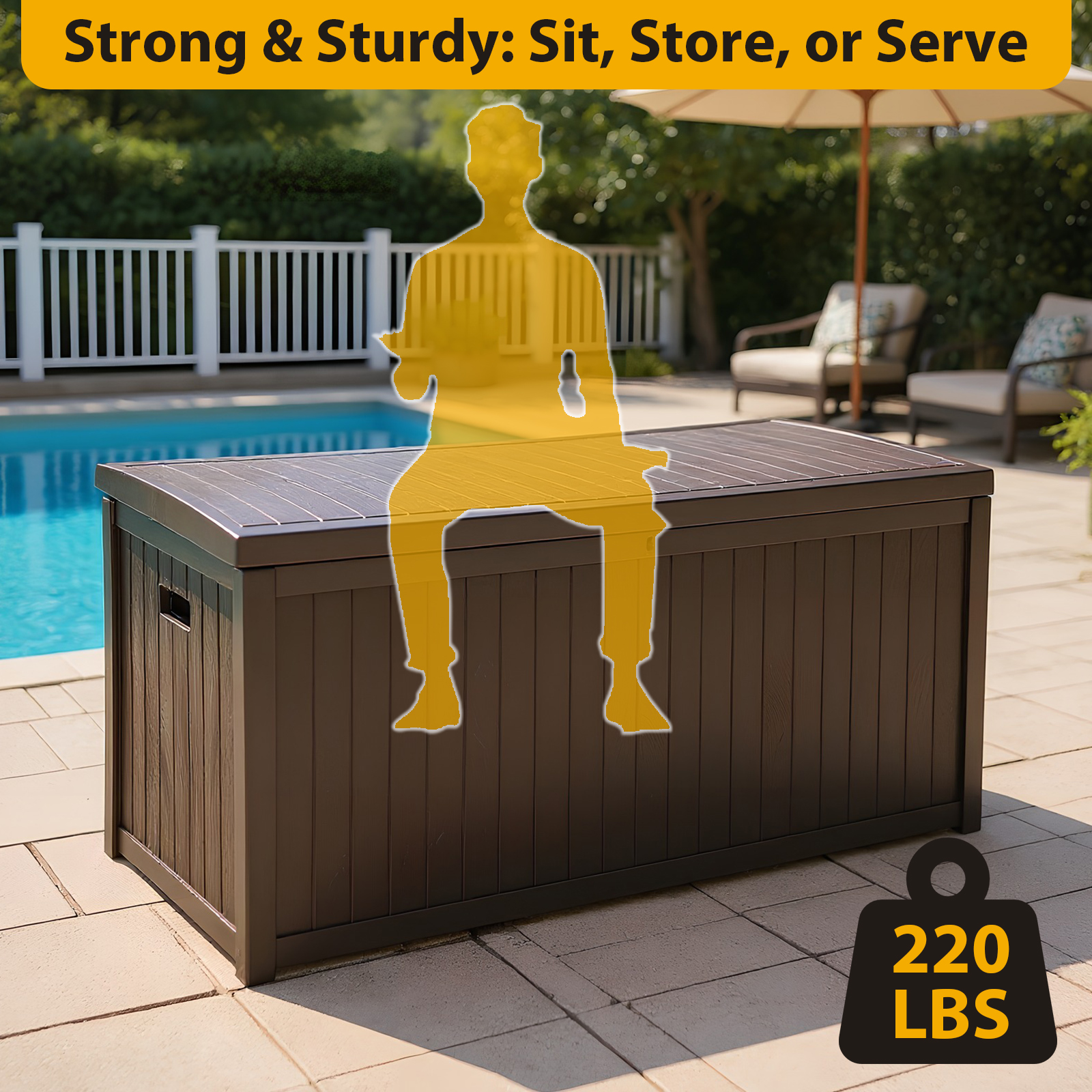 Large Garden Chest Lockable Or - Outdoor Furniture With Storage For Cushions recensie en prijs
