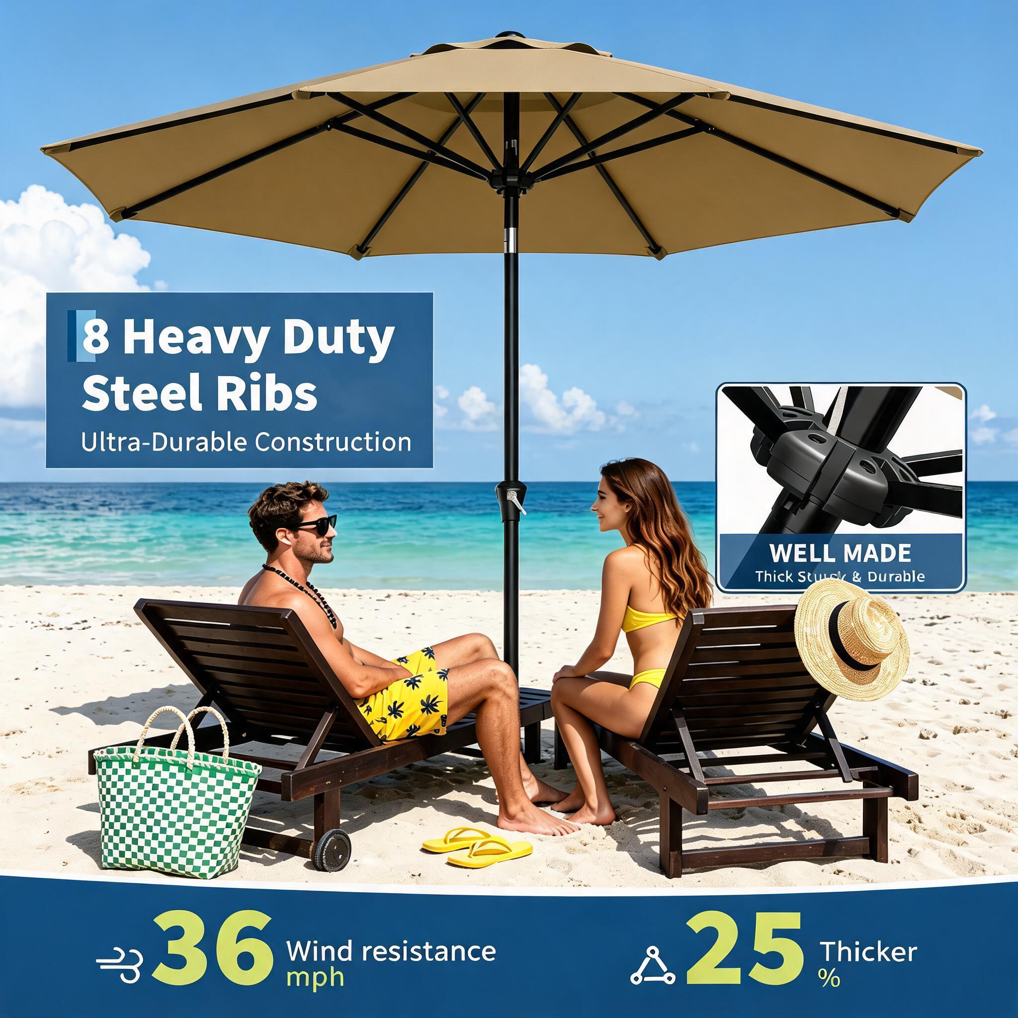 9FT Patio Umbrella - Outdoor T - Outdoor Furniture Umbrella recensie en prijs