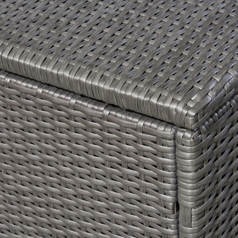 Dark Gray Rattan Outdoor Stora - Outdoor Furniture With Storage For Cushions recensie en prijs