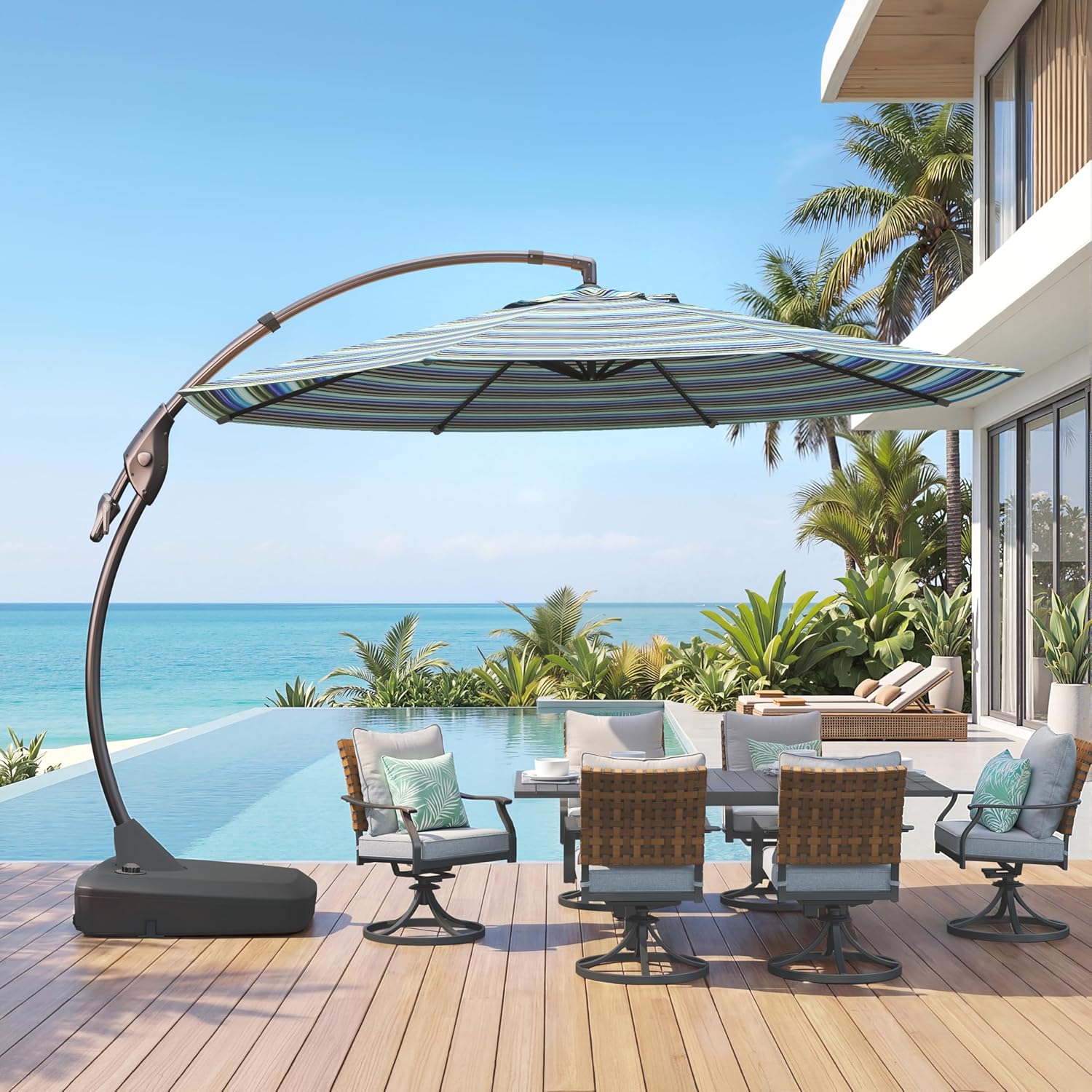11 FT Large round Aluminum Can - Outdoor Furniture Umbrella recensie en prijs