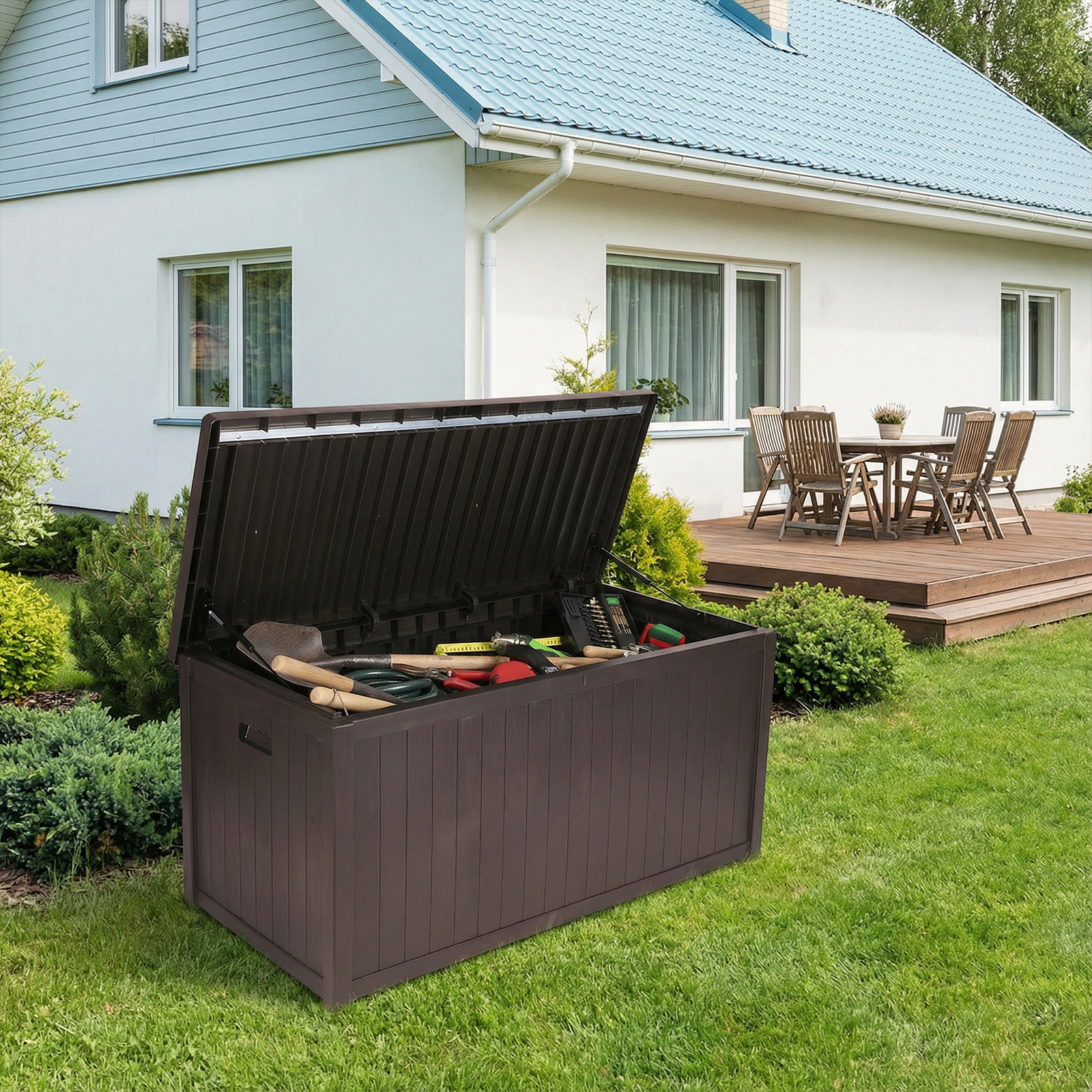 Large Patio Storage Bin UV-Res - Outdoor Furniture With Storage For Cushions recensie en prijs