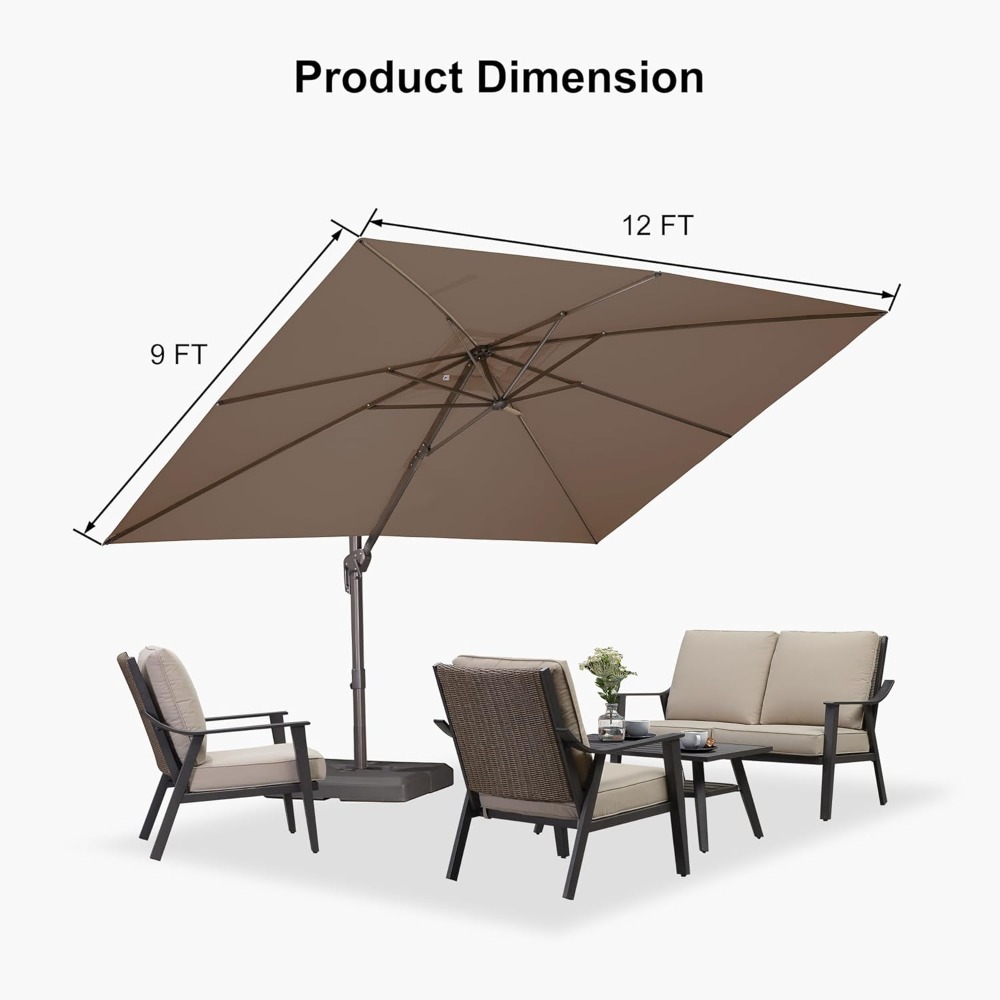 Rectangle Cantilever Patio Umb - Outdoor Furniture Umbrella recensie en prijs