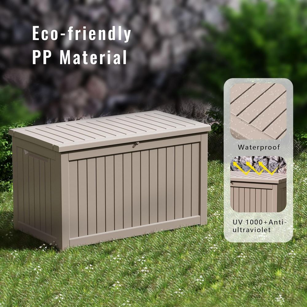 Gray 280 Gallon Weather-Resist - Outdoor Furniture With Storage For Cushions recensie en prijs