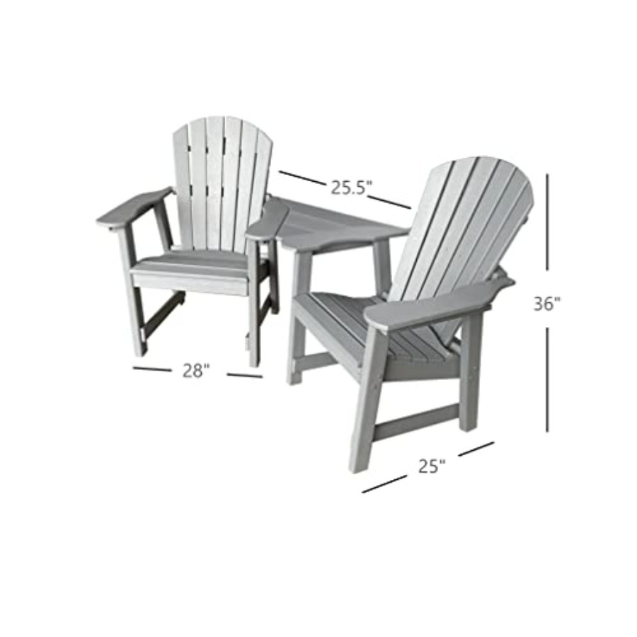 2 Chair Dining Table Set - Pol - Outdoor Furniture Recycled Plastic recensie en prijs